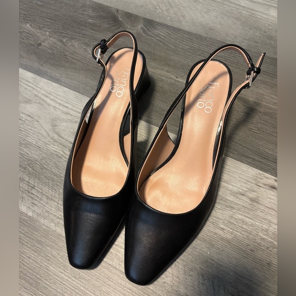 Franco Sarto Black Slingback Kitten Heels - Picture 2 of 4